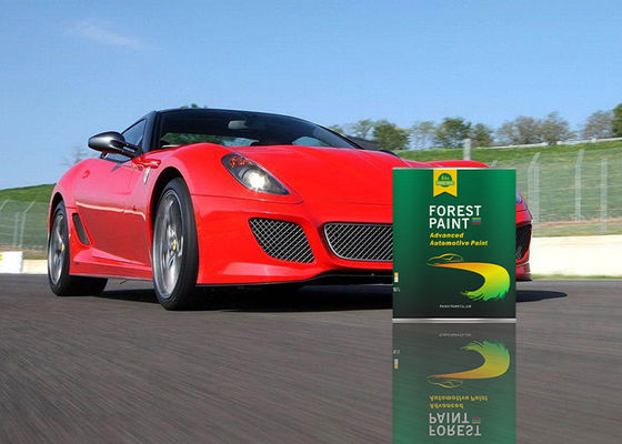 Bright Red 2K Acrylic Car Paint Automotive Clear Coat Chemical Resistance