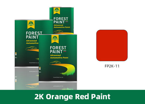 2K Orange Red Car Paint Protection , Custom Automotive Refinish Coatings