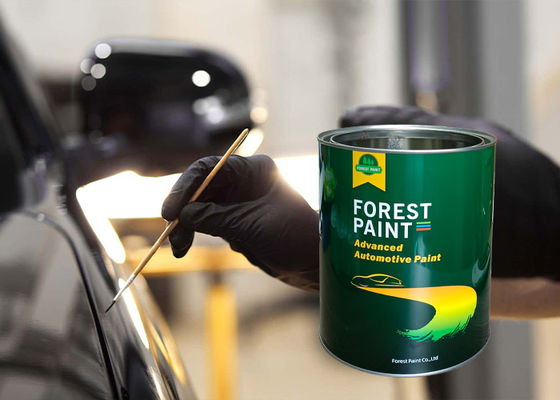 1L/Tin Flat Black Auto Paint , Bright Red Pearl Car Paint Touch Up Heat Resistant