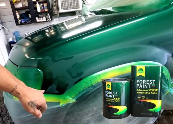 2K High Density Car Top Coat , Lemon Yellow Decorative Car Paint Refinishing